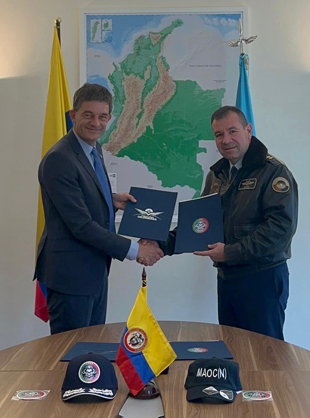 MAOC-N signs a memorandum of understanding with the Colombian Air Force