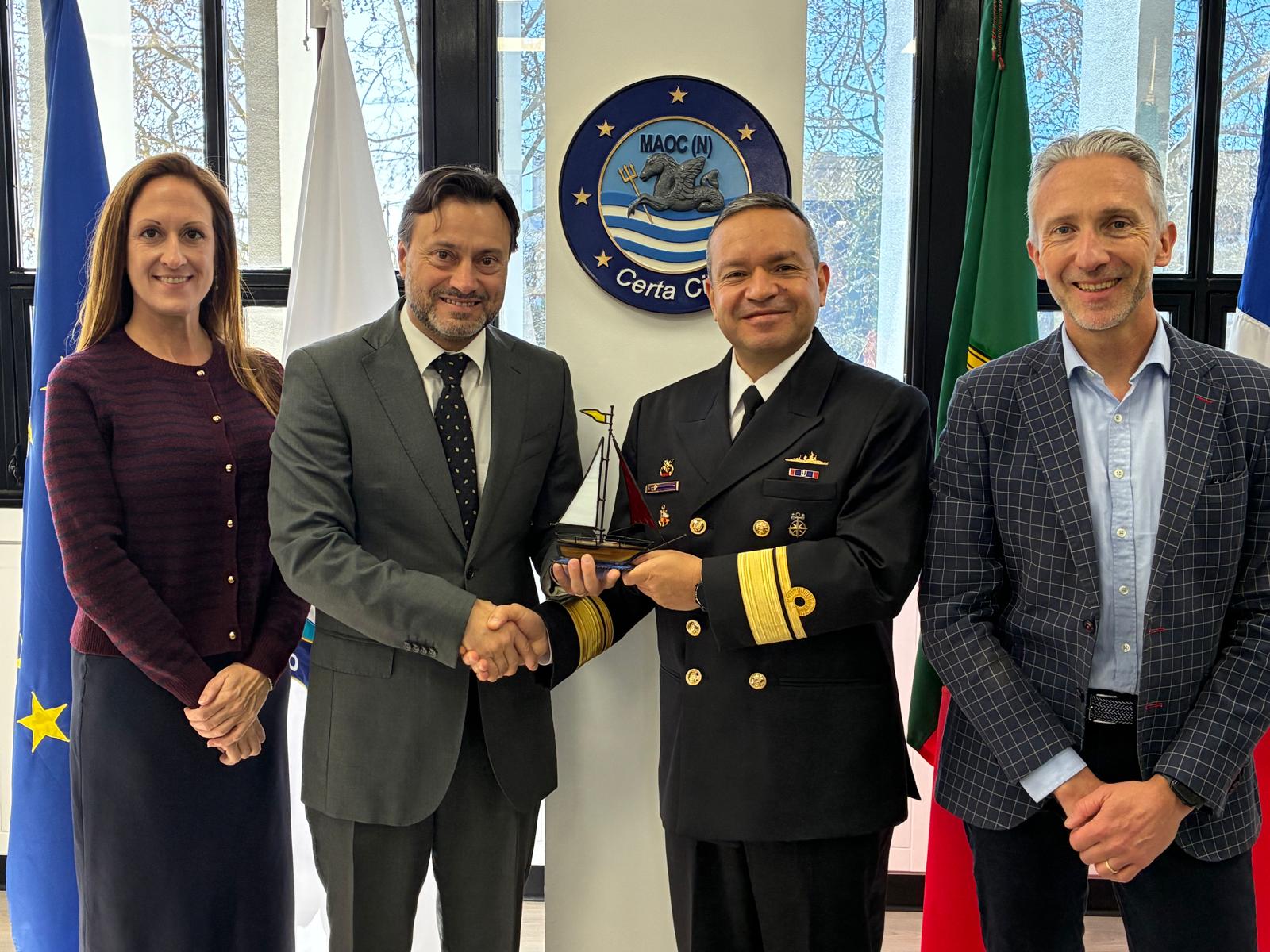 Visit of the Director of Counternarcotics of the Colombian Navy to MAOC-N